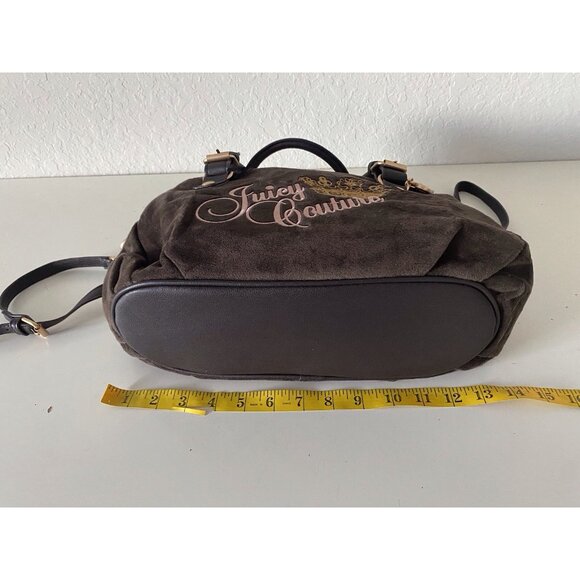 Juicy Couture The Key To Juicy Satchel Crossbody Chocolate Velvet Charm NEW - Picture 10 of 15